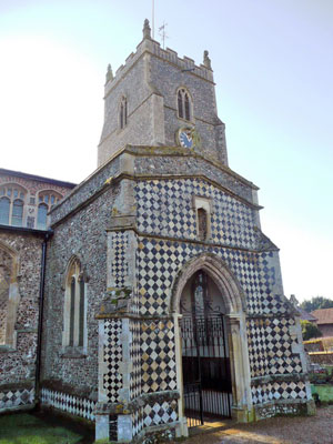 St. Mary's Church entrance with tower above