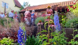 visitors to willow cottage garden