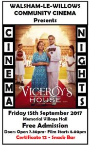 walsham cineman film poster for Viceroy's House