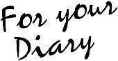 handwritten 'for your diary' logo