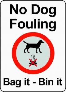 Bag it and bin it dog fouling sign